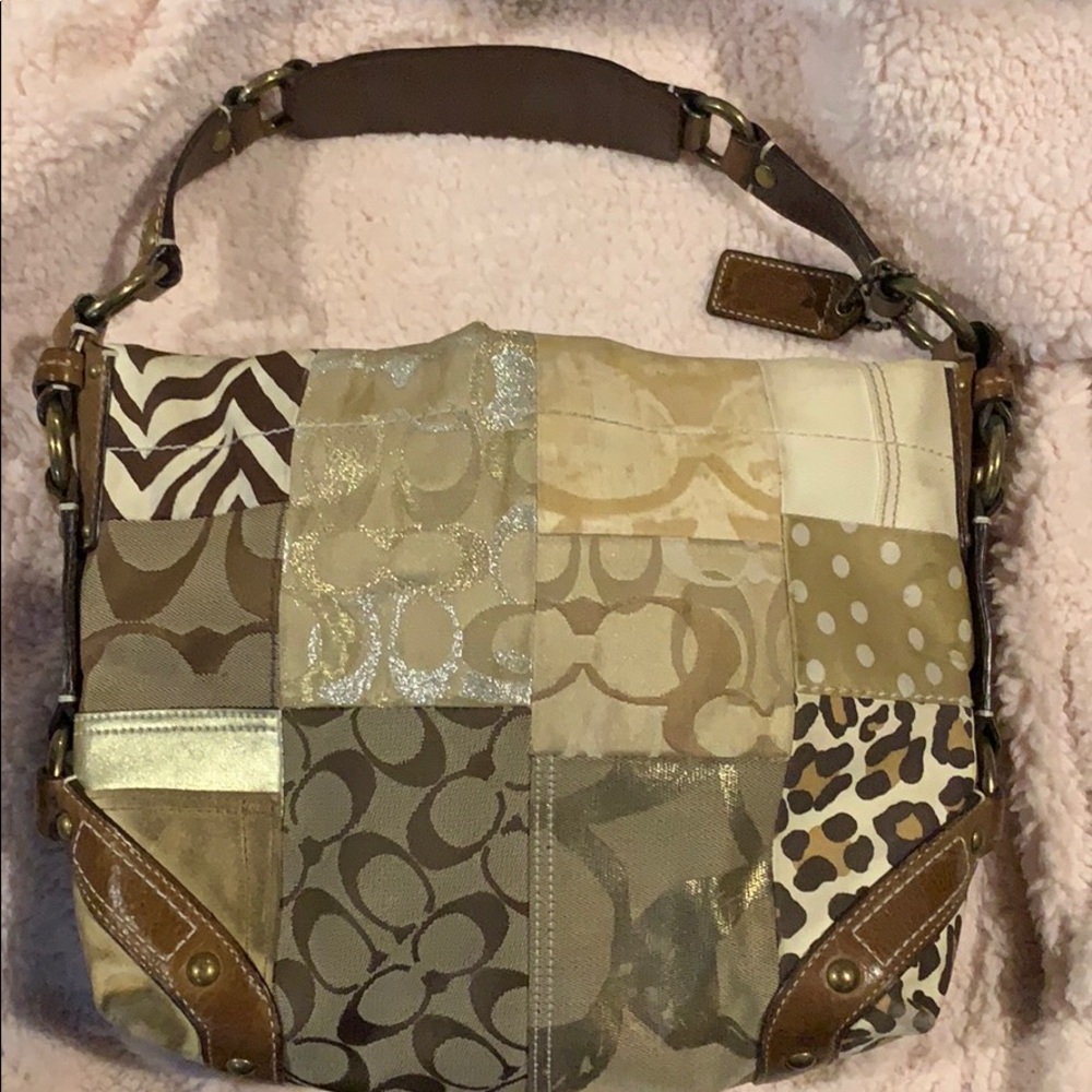 Multi Colored TanCoach bag